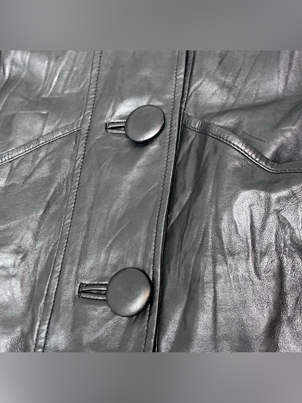 Bagatelle Collection Leather Blazer Jacket Womens Size 8 Kimono Cropped Layer - Picture 9 of 14